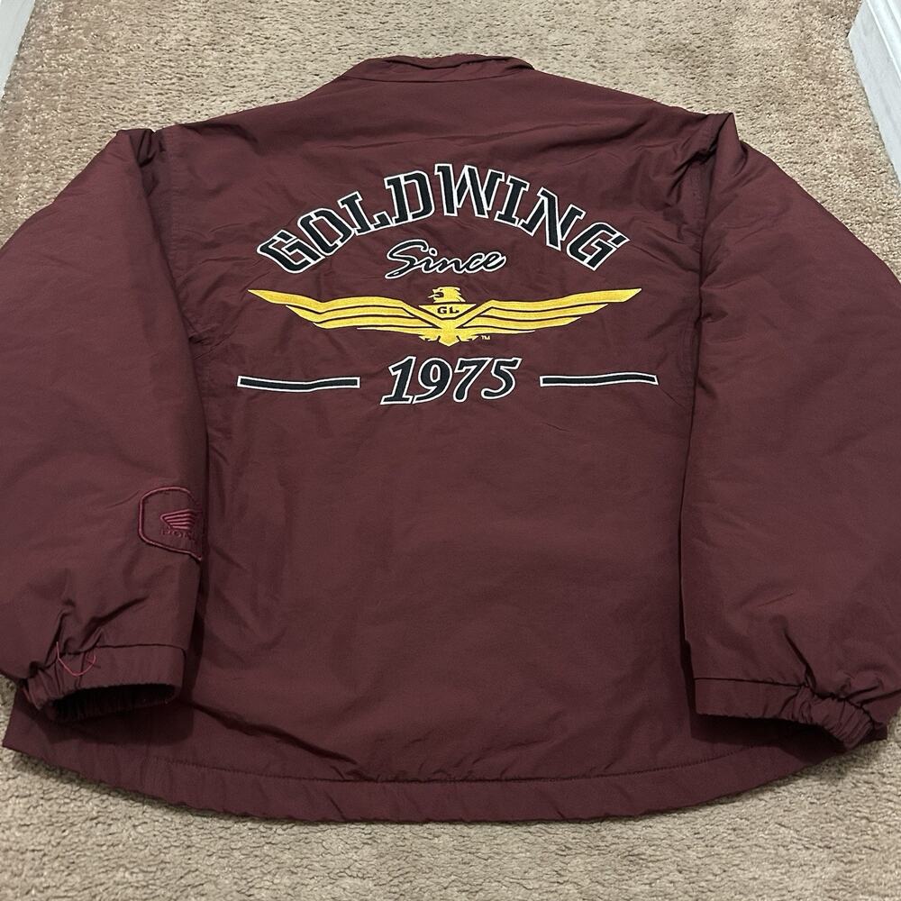 '06 HONDA GOLDWING SINCE 1975 Medium NYLON MOTORCYCLE JACKET EMBROIDERED FLEECE - Picture 8 of 9